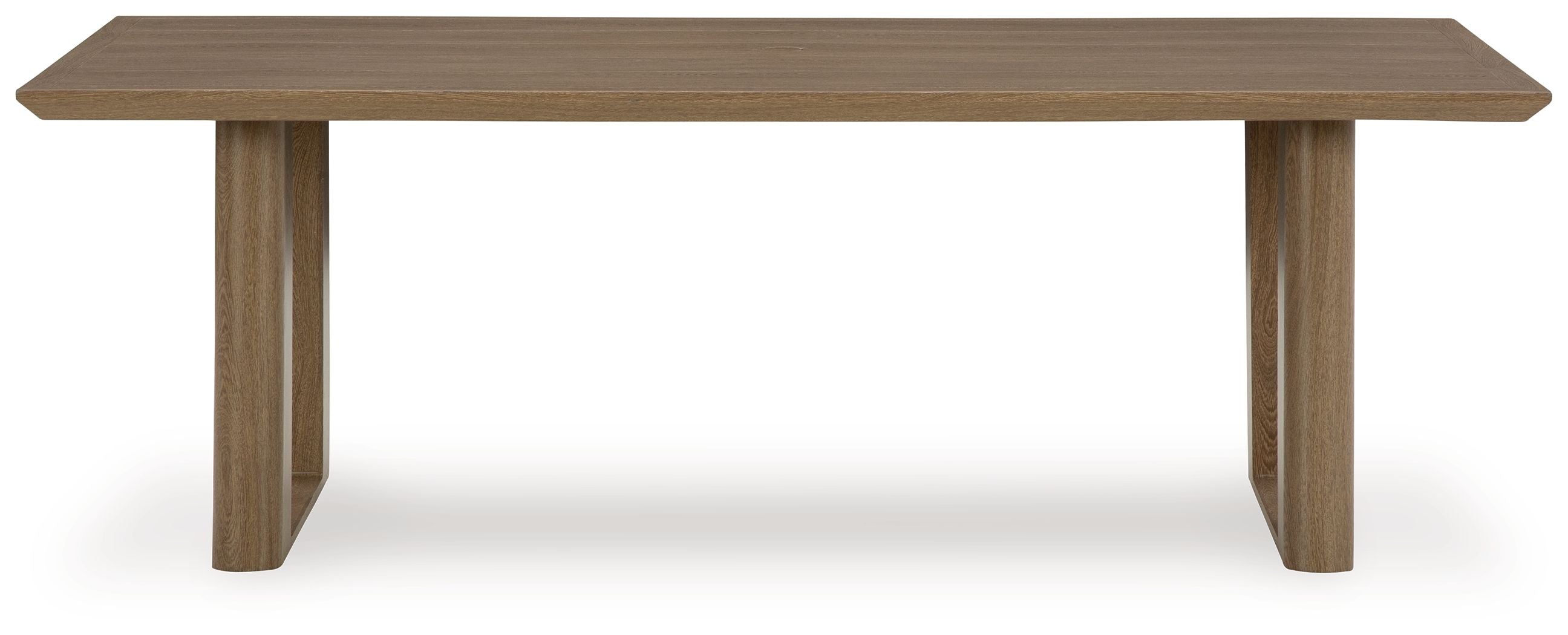 Serene Bay - Rectangular Dining Table With Umbrella Option - Dark Brown