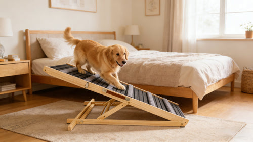 2026 Upgraded Dog Ramp for Couch with Adjustable Heights and Non-Slip Pads