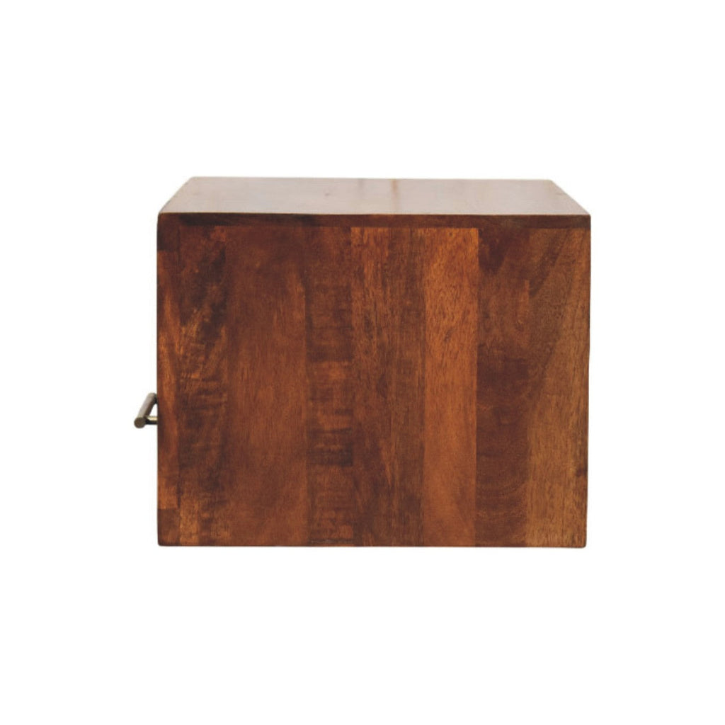 Solid Wood Cadiz Textured Bedside Table