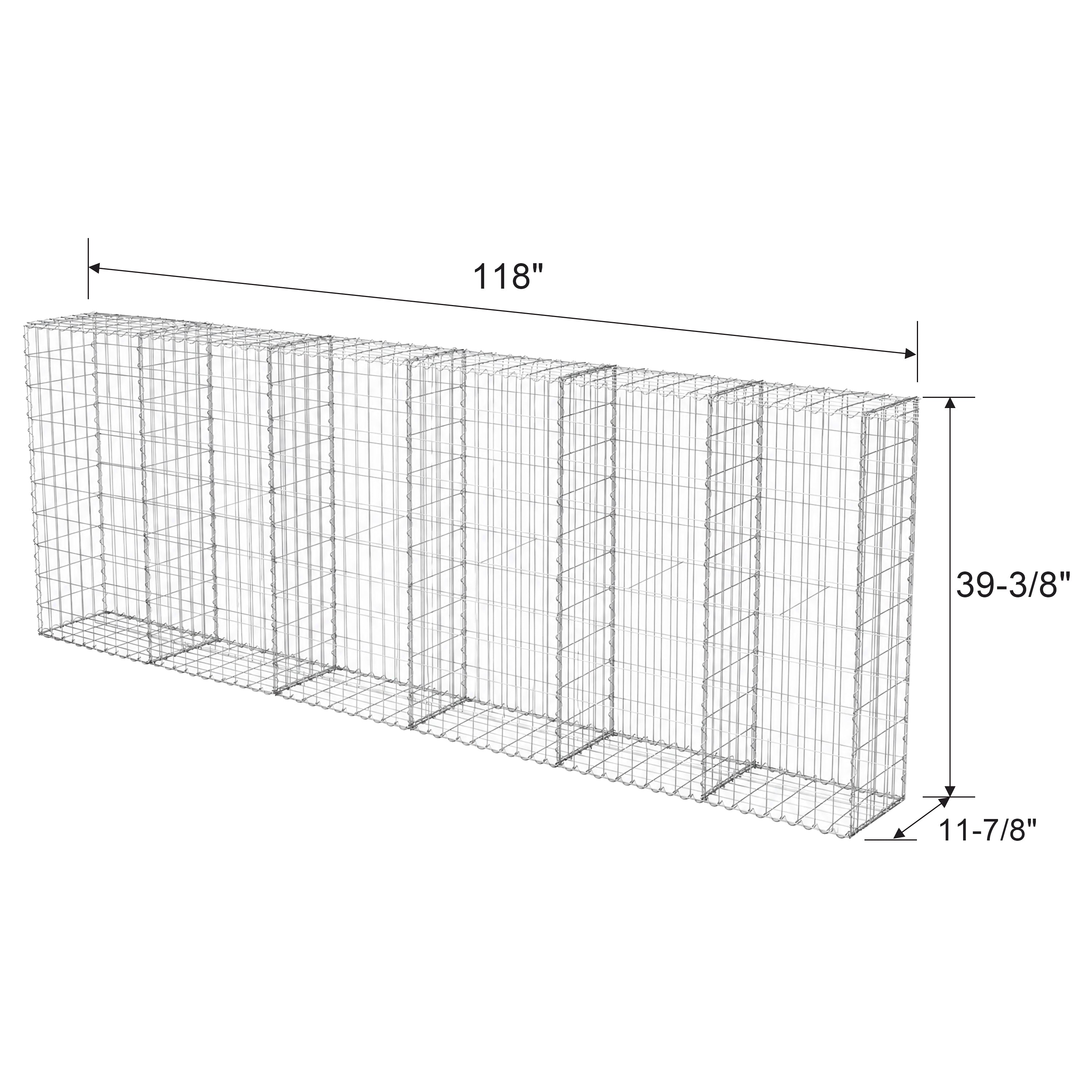 Galvanized Steel Gabion Basket with Dividers