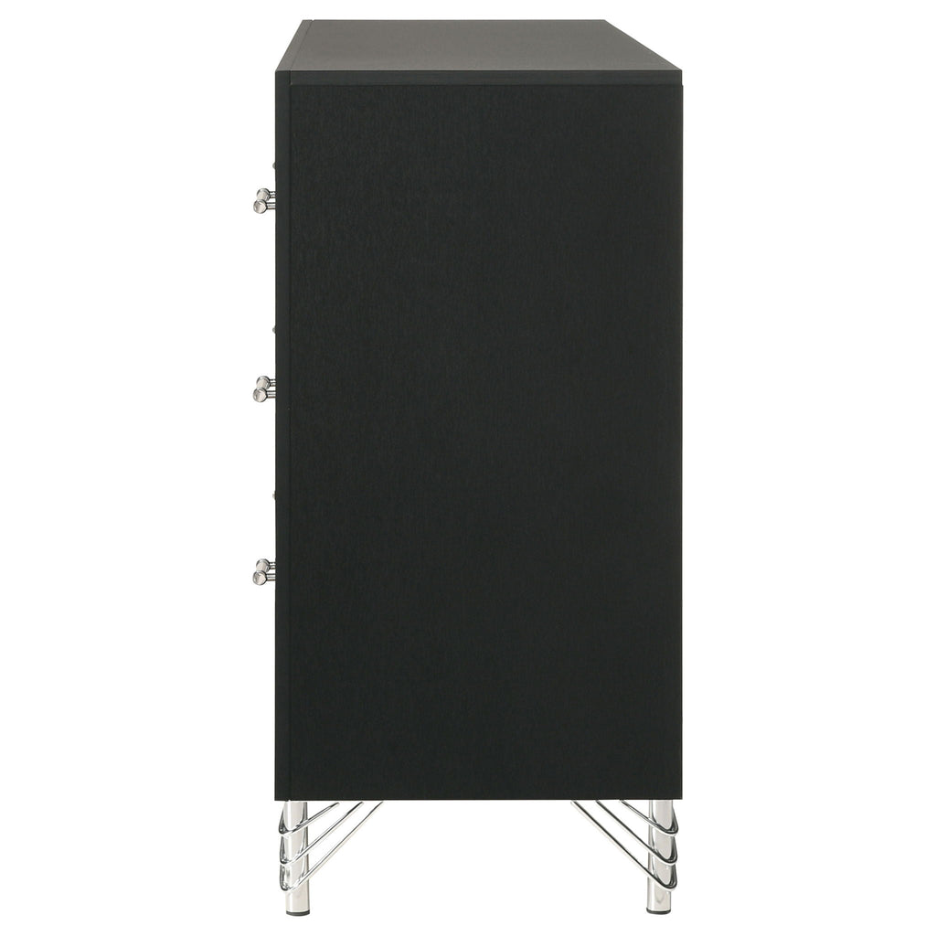 Malcolm - 6 Drawer Dresser Cabinet - Black