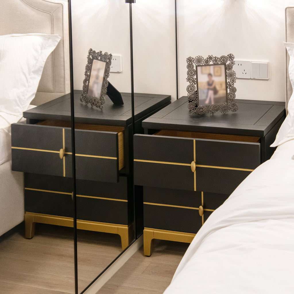 Kingsly 21" Wide Contemporary Glam Storage Side Table