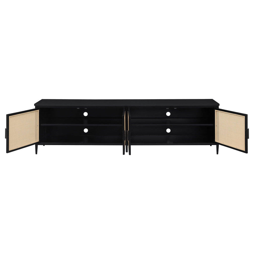 Kenneth - 4 Door TV Stand - Black
