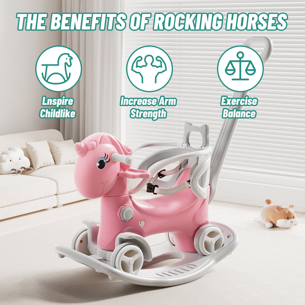 Rocking Horse for Toddlers - Unicorn Kids Ride On Toy