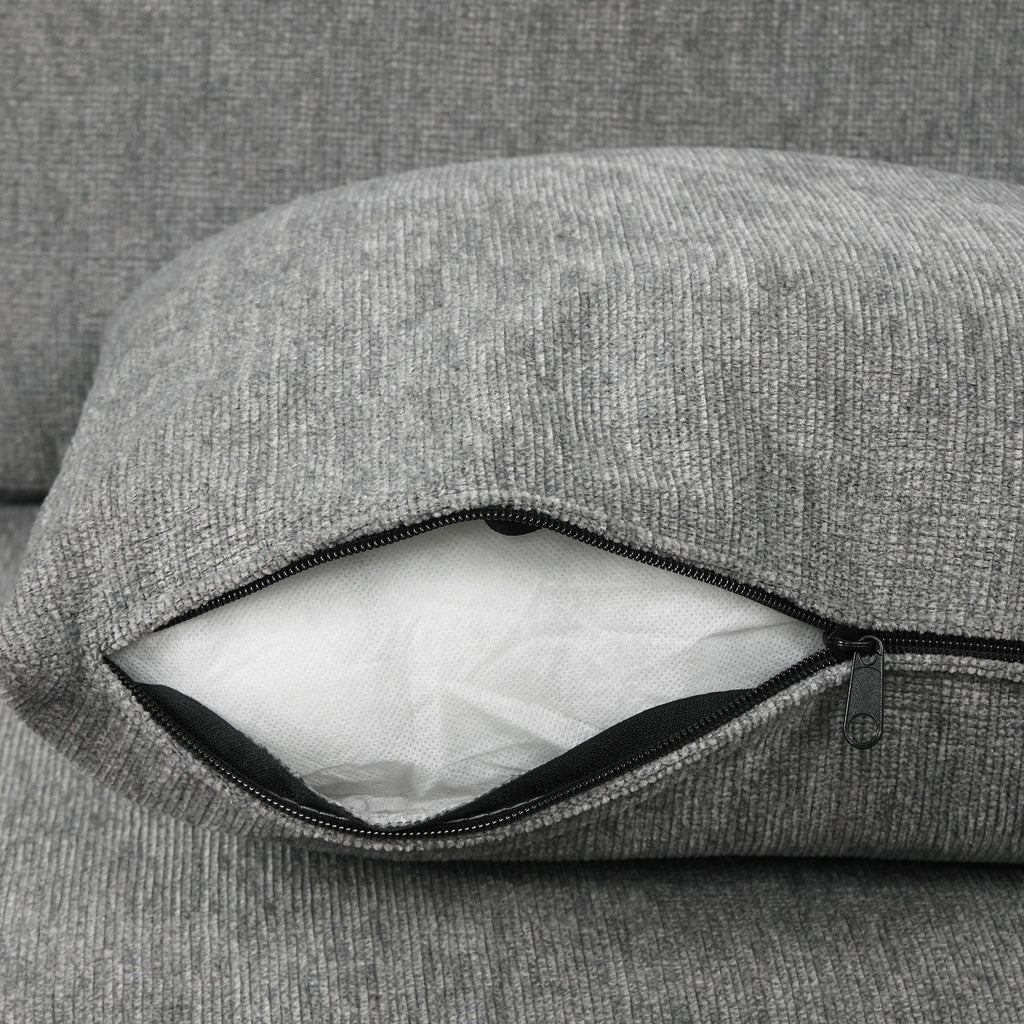 Modern 2 Seater Loveseat Sofa With Pull-Out Bed, Fabric, Built-In USB Ports & Cup Holders
