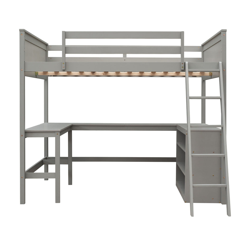 Loft Bed With Shelves With Desk