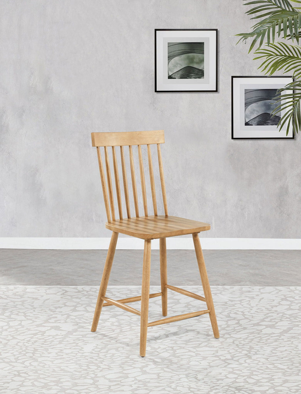 Andrews Windsor Counter Height Dining Side Chair Light Ash (Set of 2)