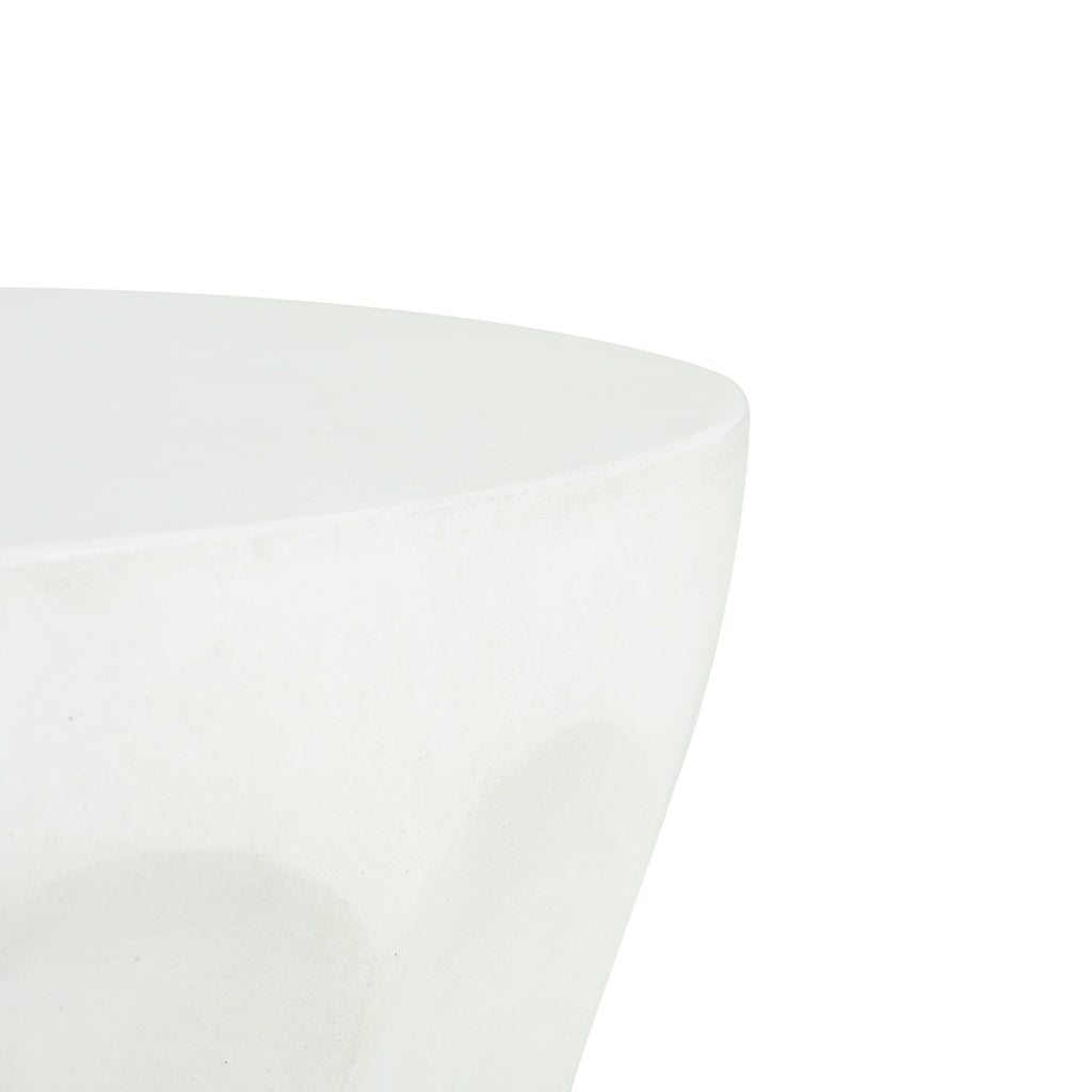 Outdoor Round Concrete Antique White Side Table