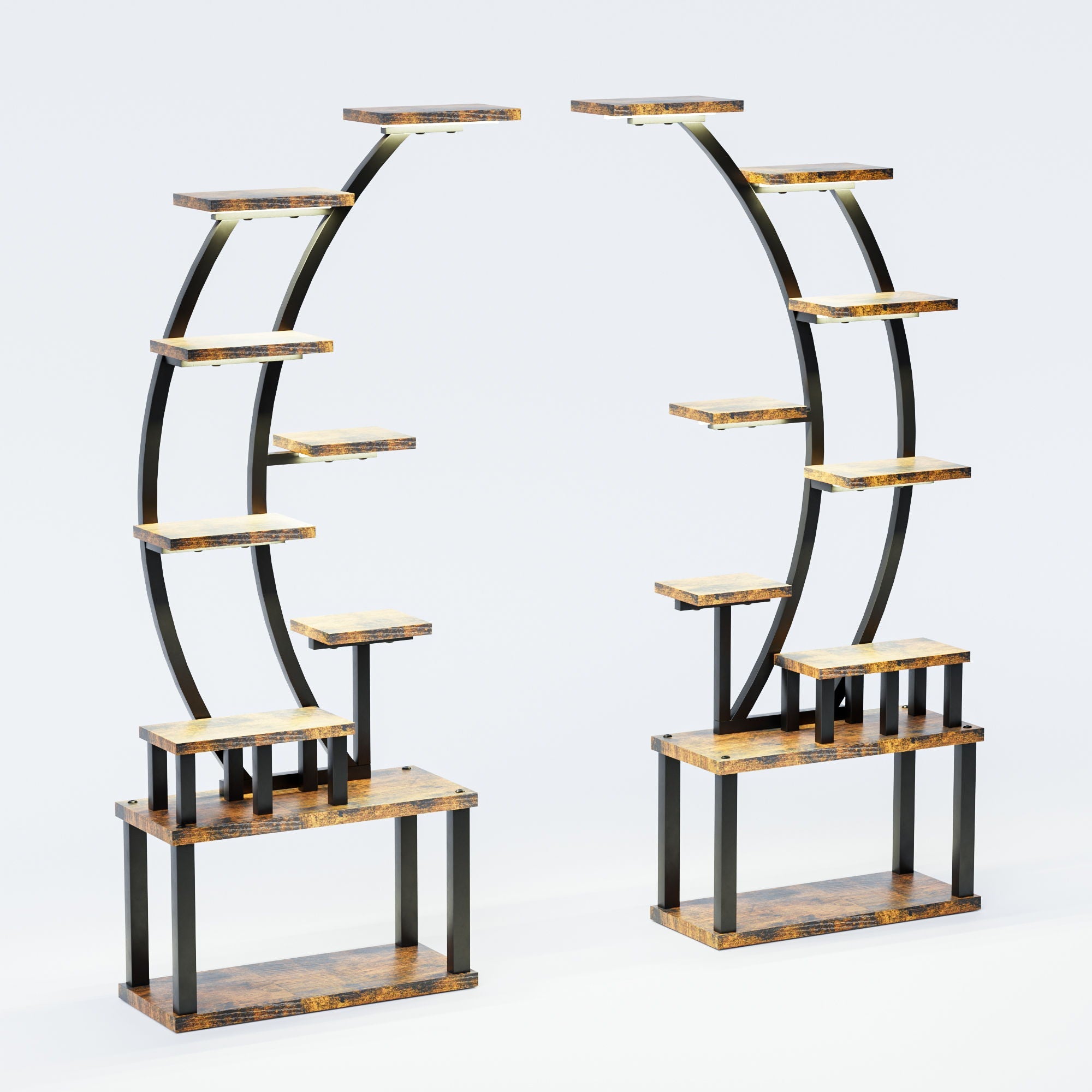 9 Tiered Indoor Plant Stand With 5 Adjustable Grow Lights