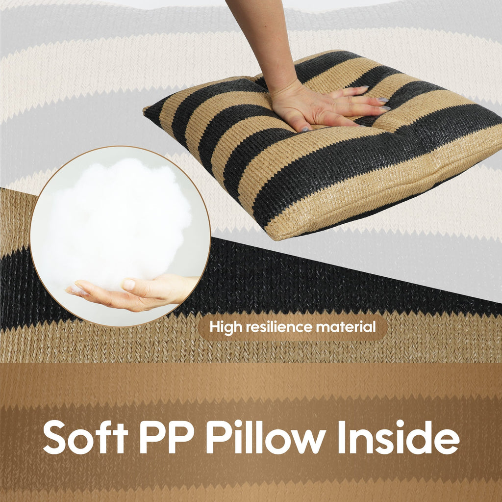 2 Pack Outdoor Throw Pillows, Patio Cushions (18x18 Inch)