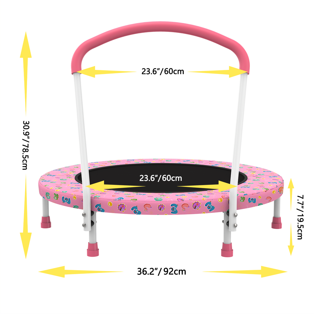 36-Inch Mini Trampoline for Kids Ages 1-6