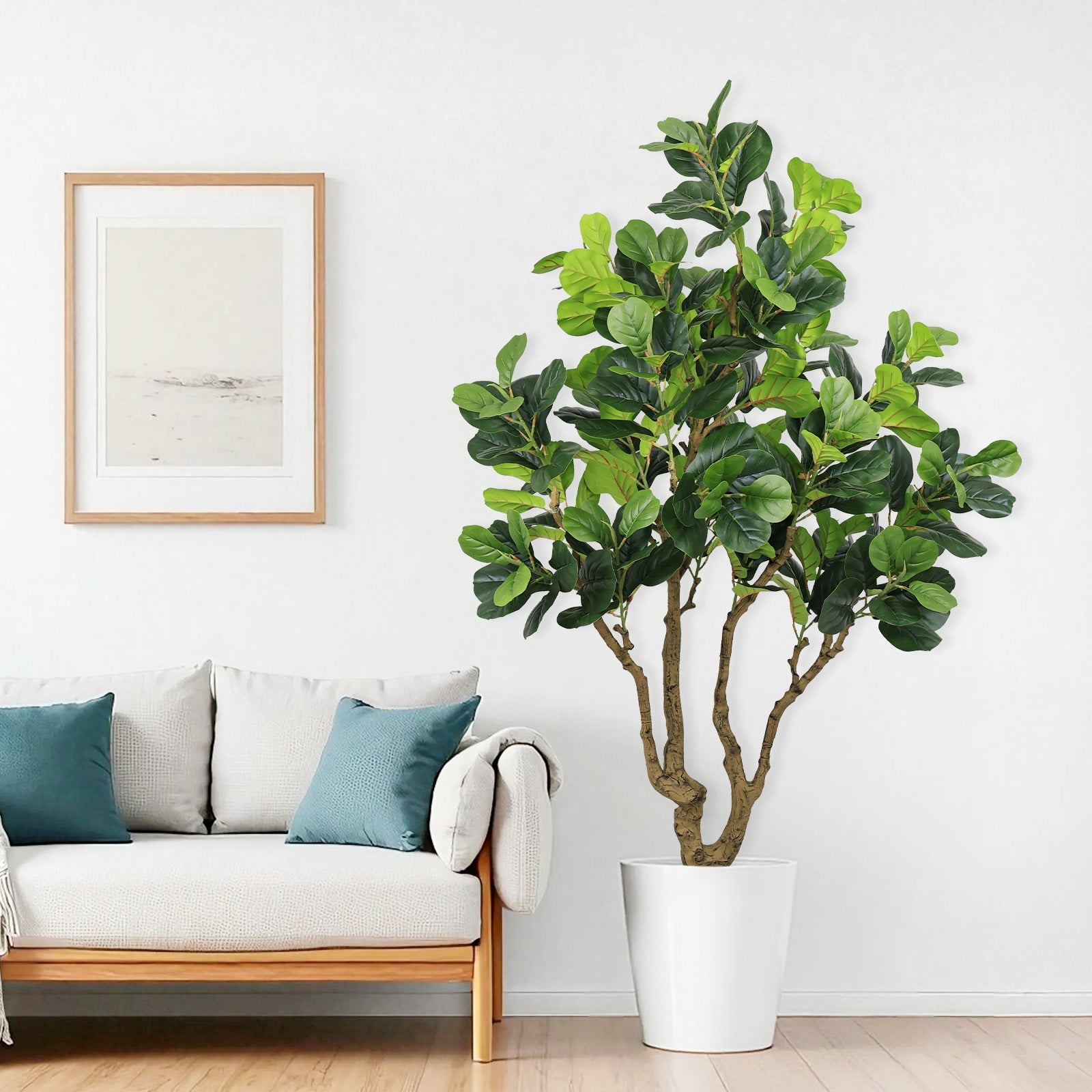 7FT Tall Artificial Banyan Tree Silk Plant – Large Faux Greenery