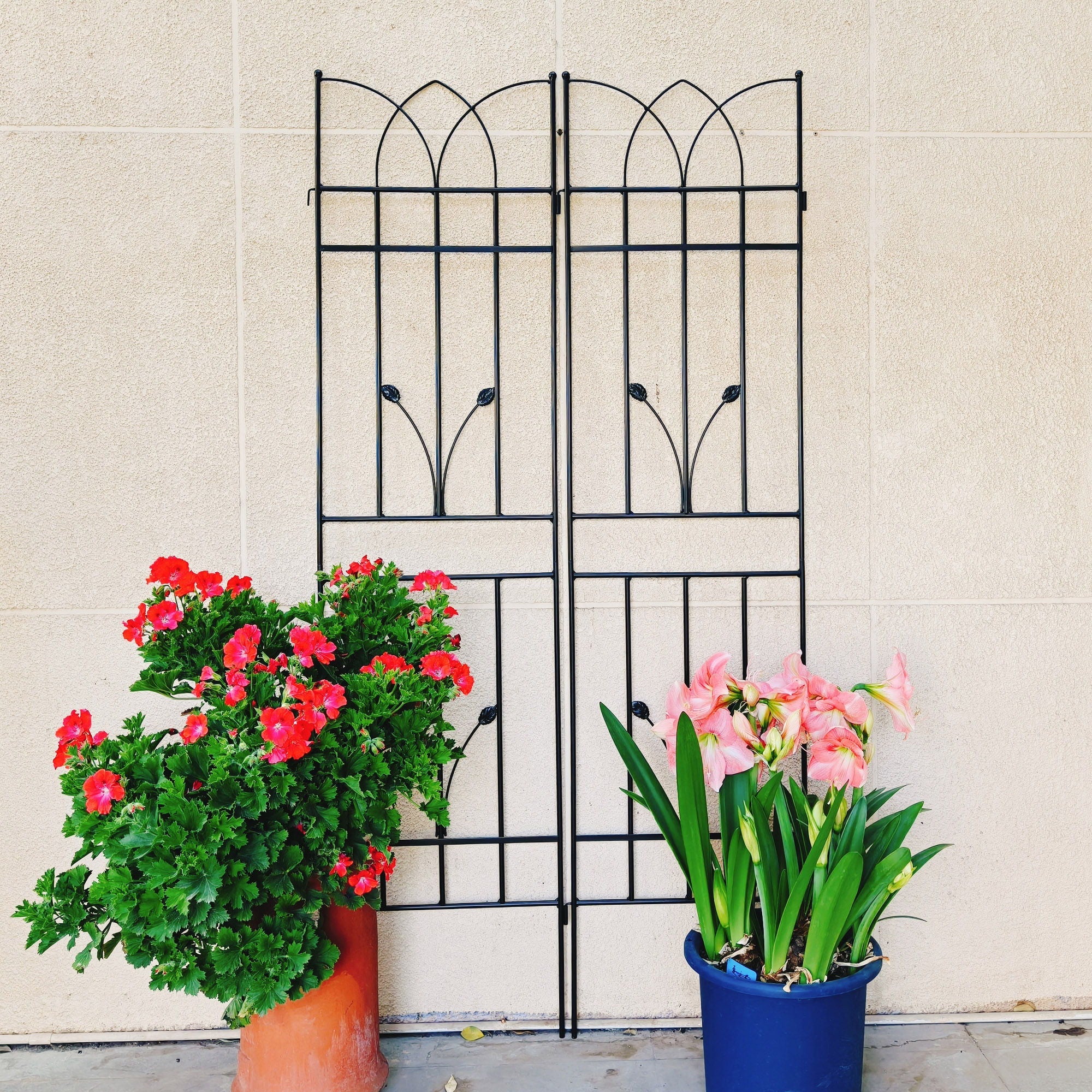 Metal Garden Trellis Rustproof For Climbing Plants Outdoor Flower Support