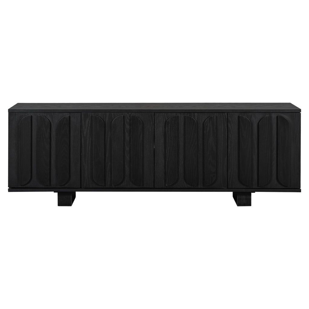 Vibe Haus 63'' Farmhouse TV Stand for TVs up to 75 Inches