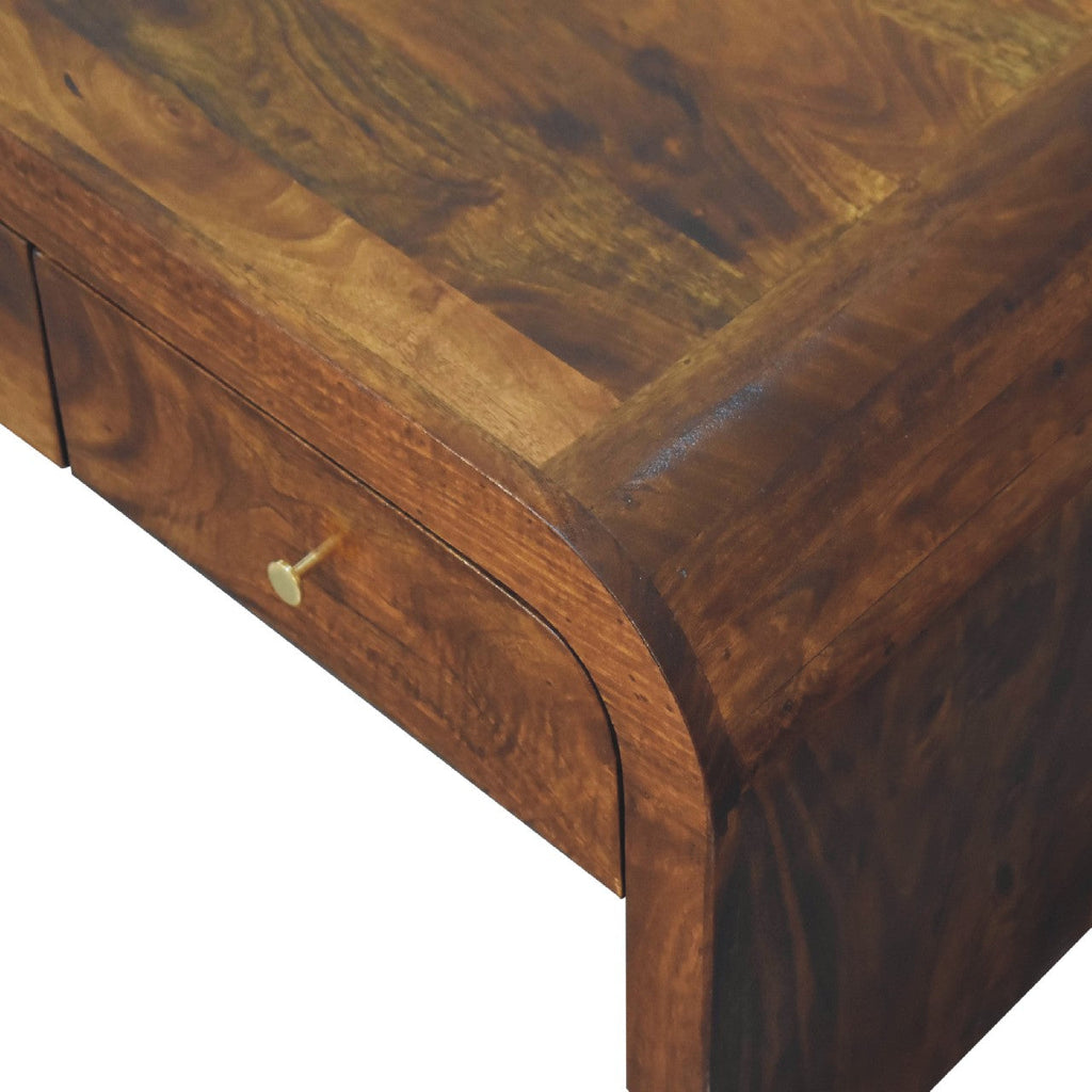 Solid Wood Darcy Coffee Table, 2-Drawers, Chestnut