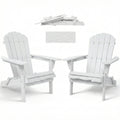 Folding Adirondack Lounge Chair With Embossed Grain Texture