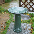 Ceramic Pedestal Bird Bath for Outdoor Garden