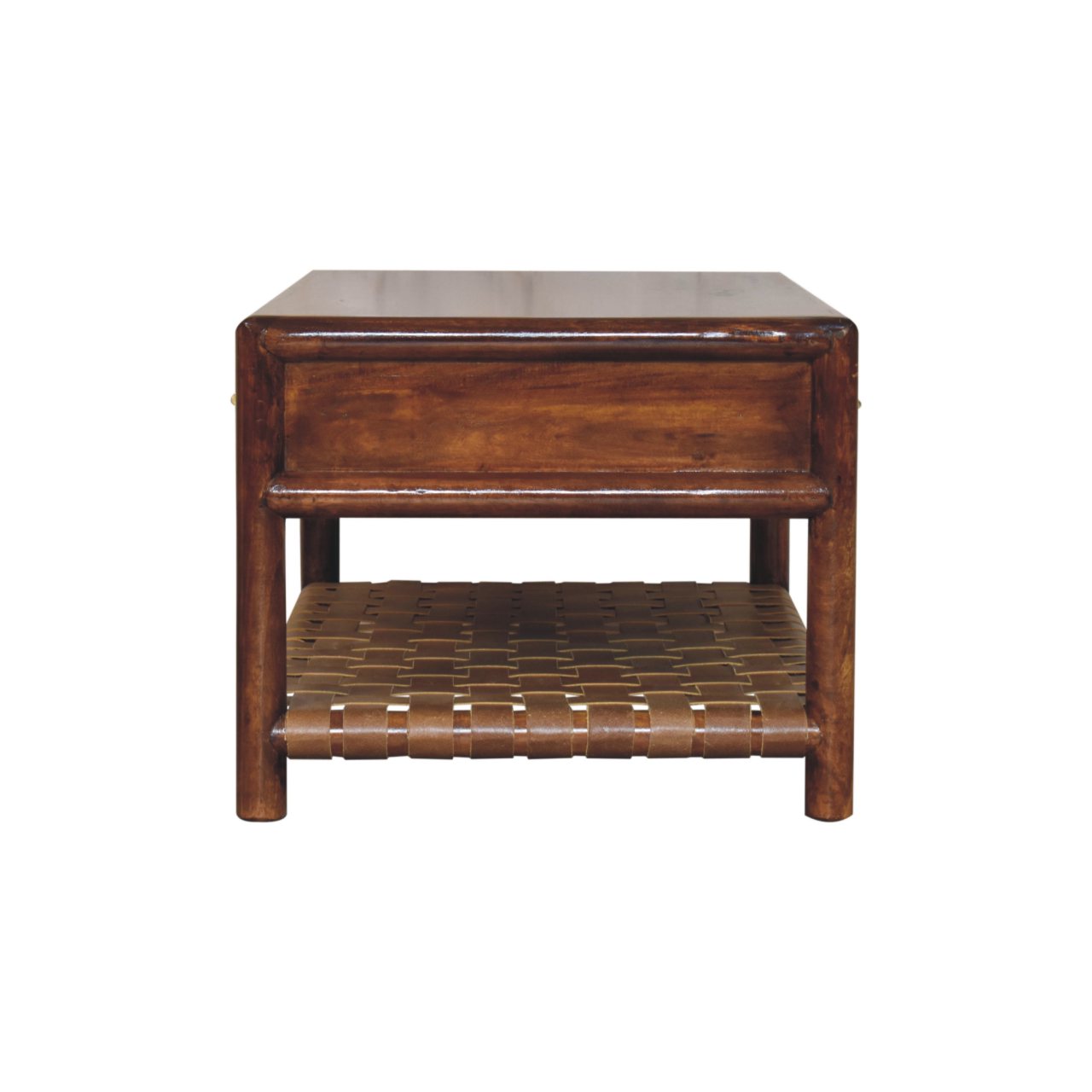 Regency Woven Console Table with 4 Drawers, Open Slot