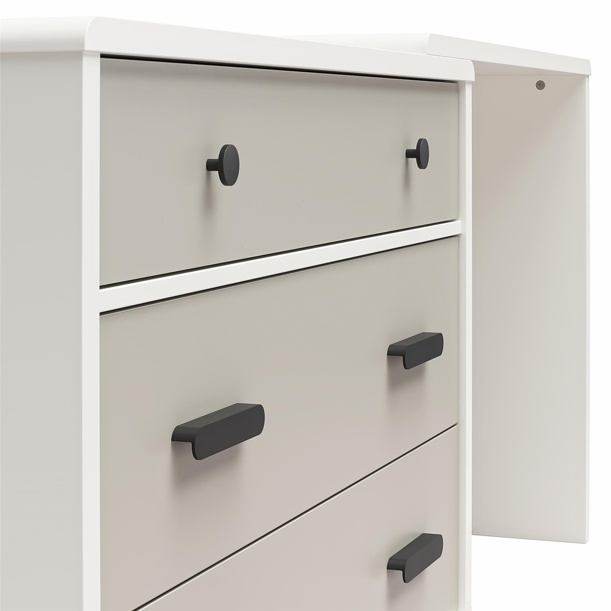 Valencia - 3 Drawer Dresser And Desk - Taupe