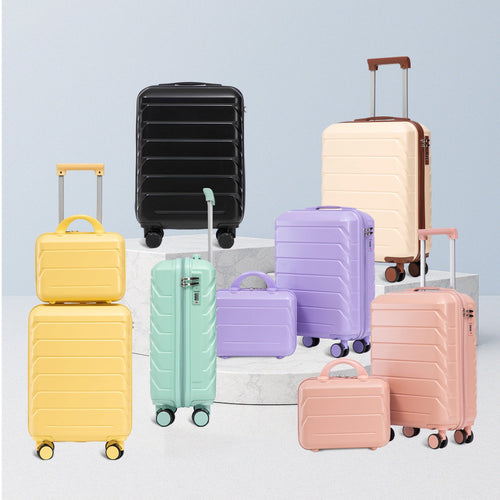 2-Piece ABS Spinner Wheel Luggage Set with Combination Lock