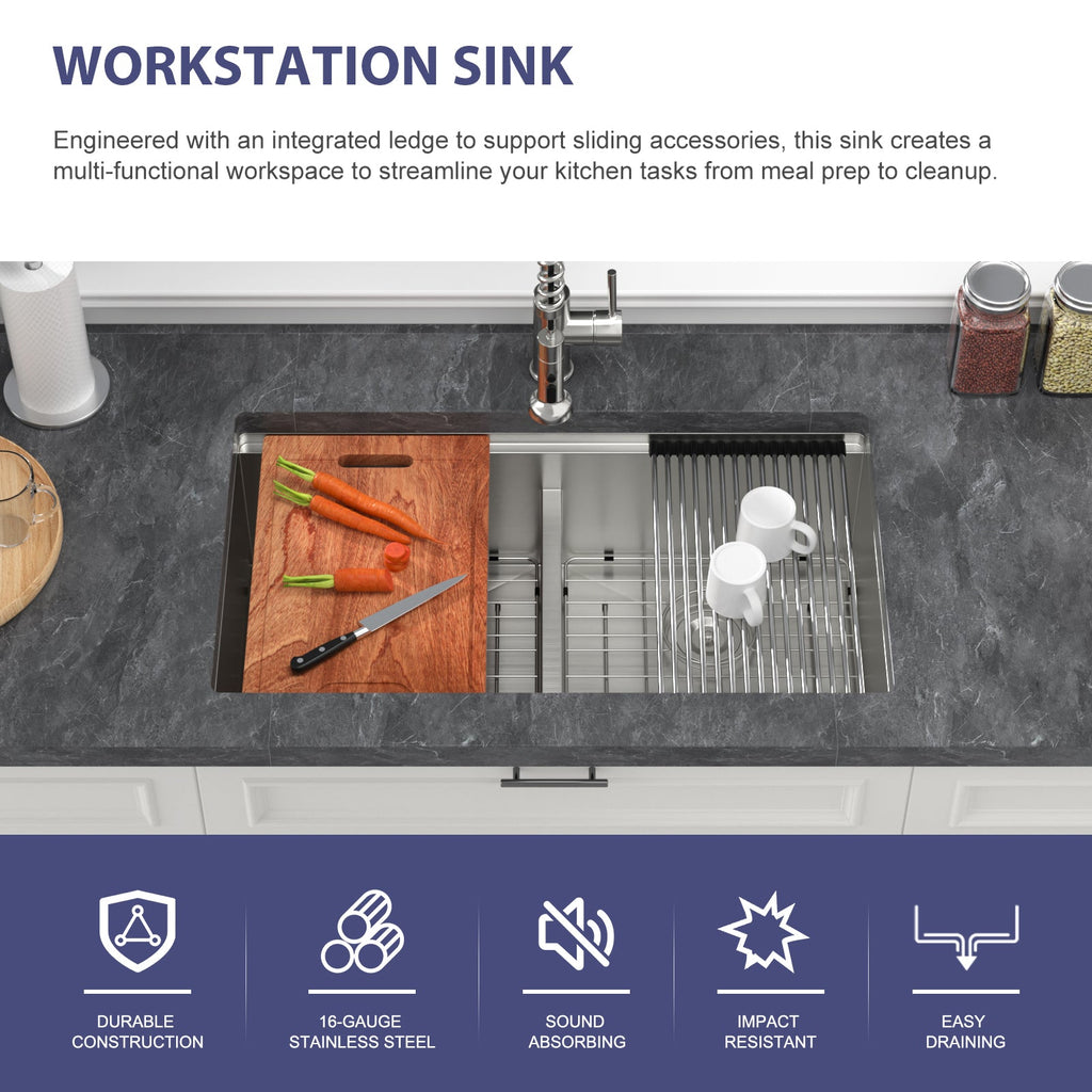 Double Bowl Undermount Kitchen Sink