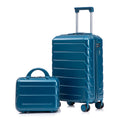 14"/20" 2-Piece ABS Spinner Wheel Luggage Set (Dark Blue)