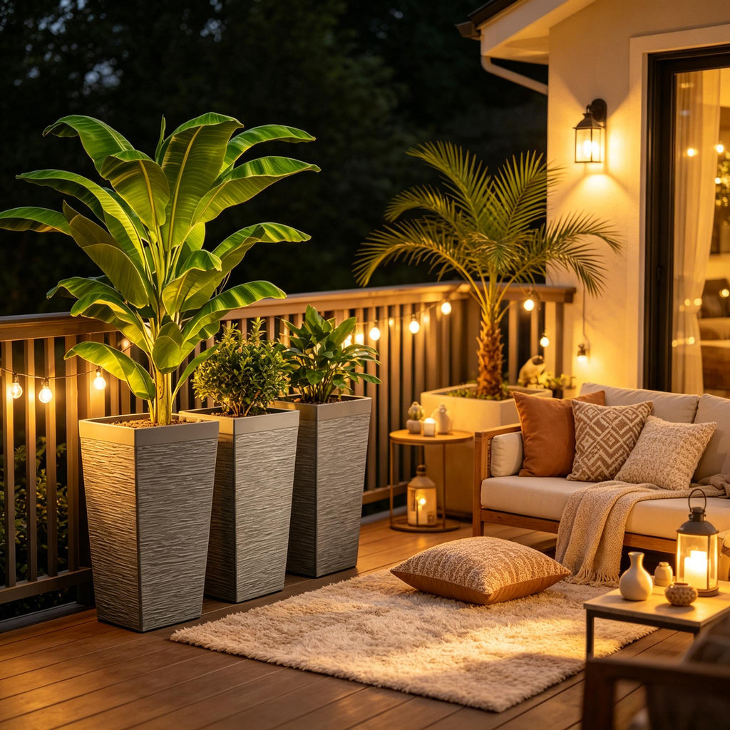 Stackable Design Tapered Planters - 3 Piece Set