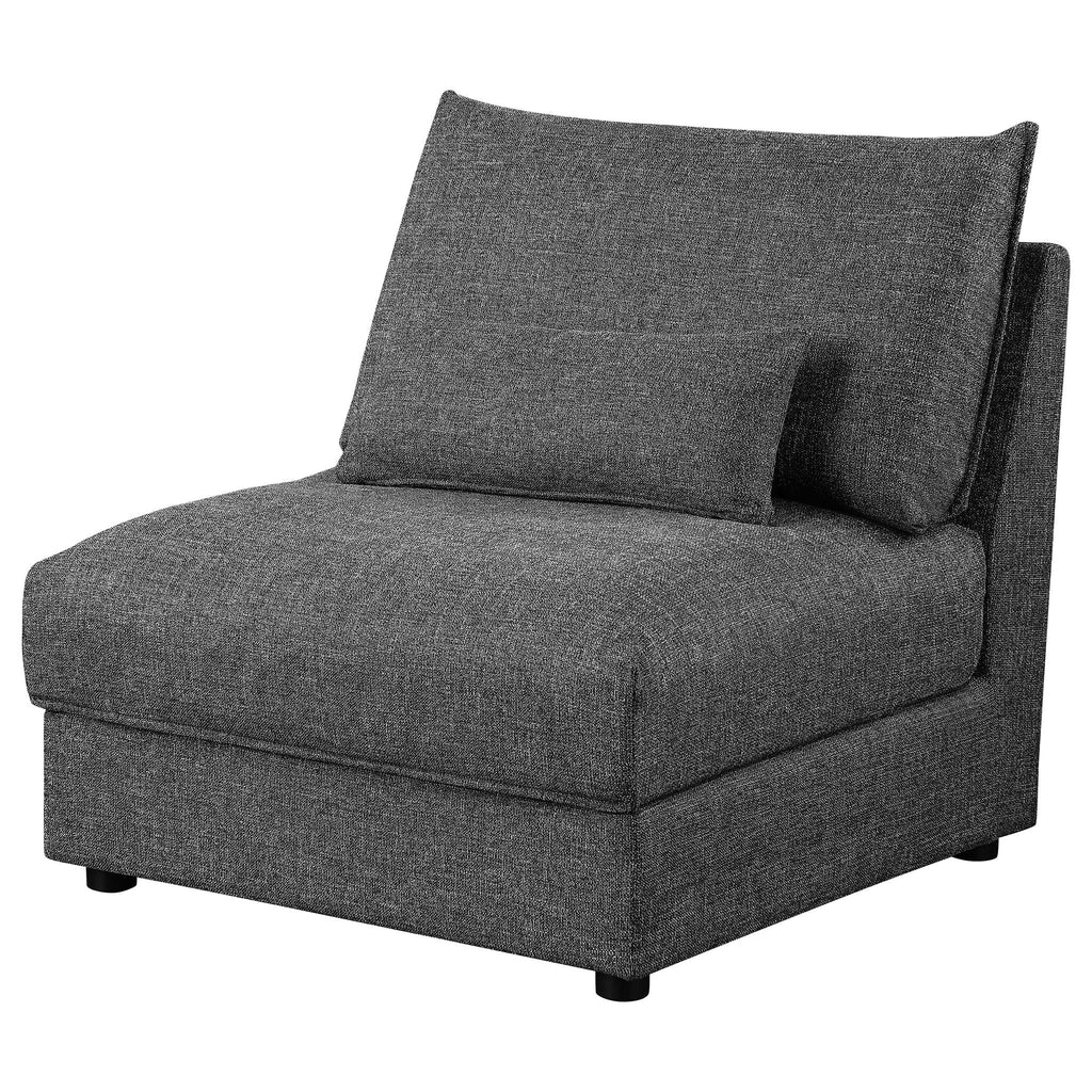 Wakefield - Upholstered Armless Slipper Chair - Black