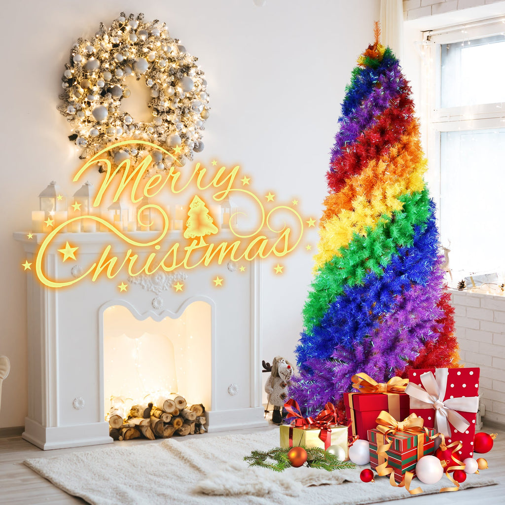 6ft Rainbow Spiral Christmas Tree