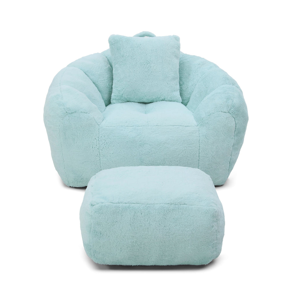 Giant Bean Bag Chair with Footstool
