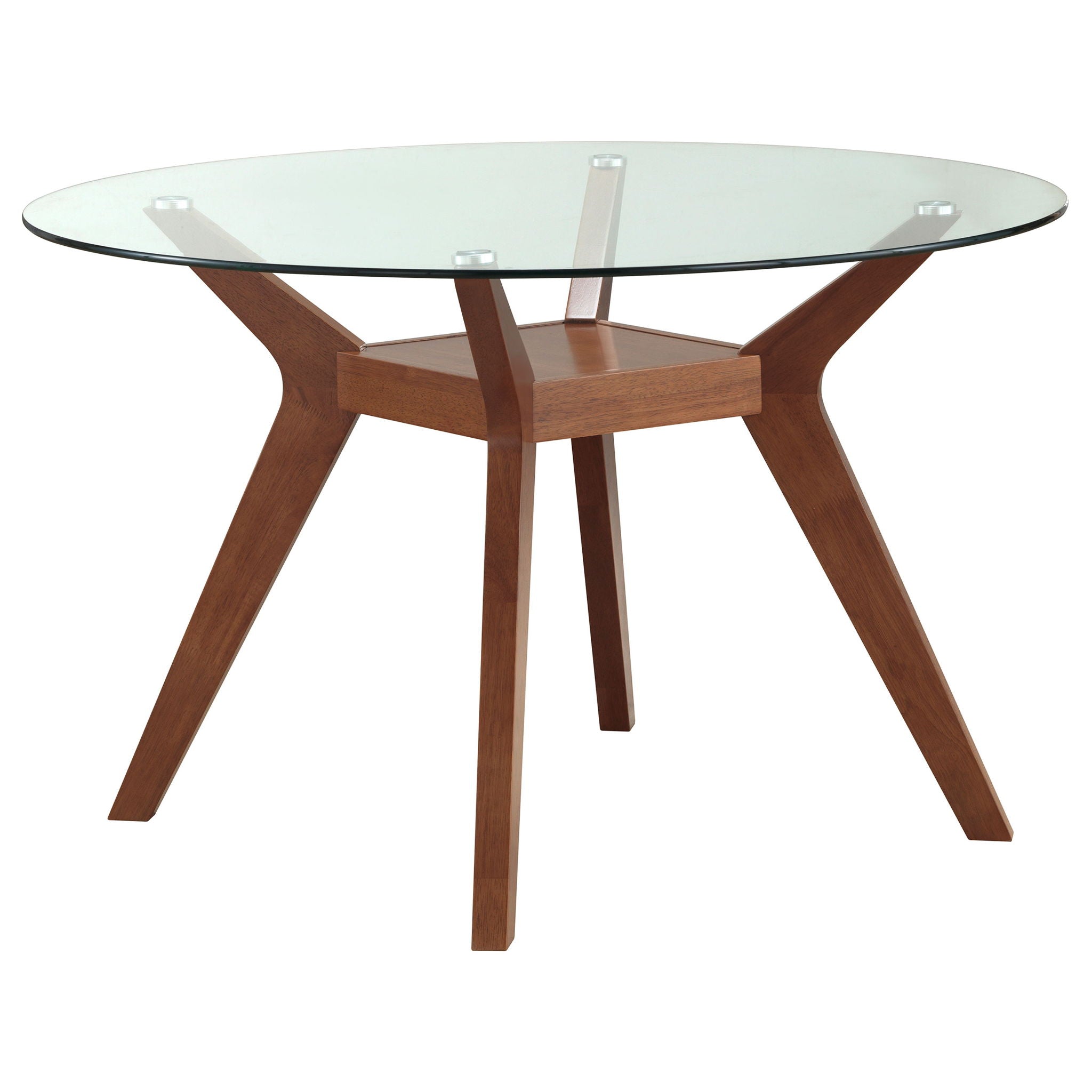 Flynn - 5 Piece Glass Top Dining Table Sets And Chairs - Brown