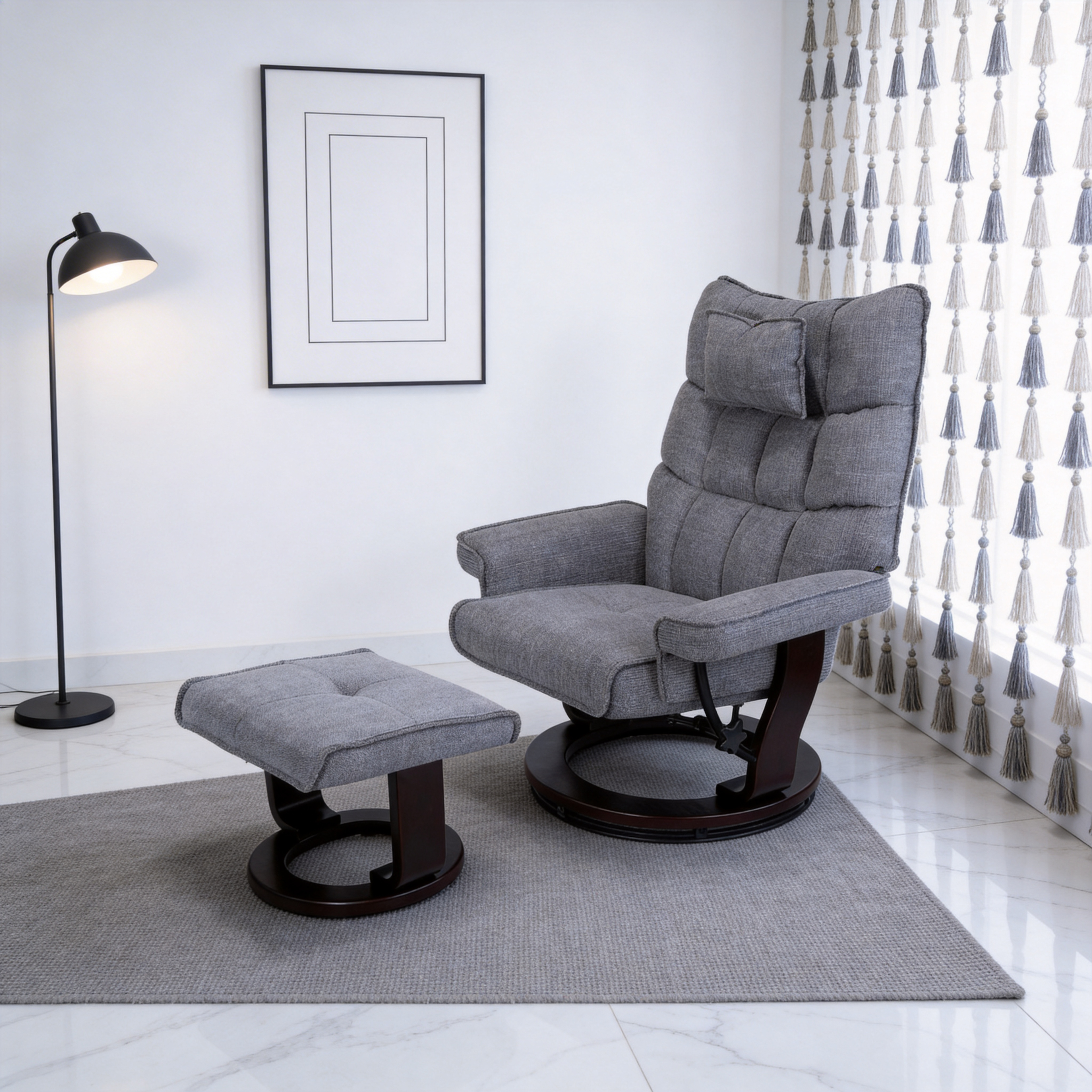 8-Point Massage Recliner with Ottoman