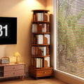 Upgraded Rotating Bookshelf - 360 Display Corner Bookcase