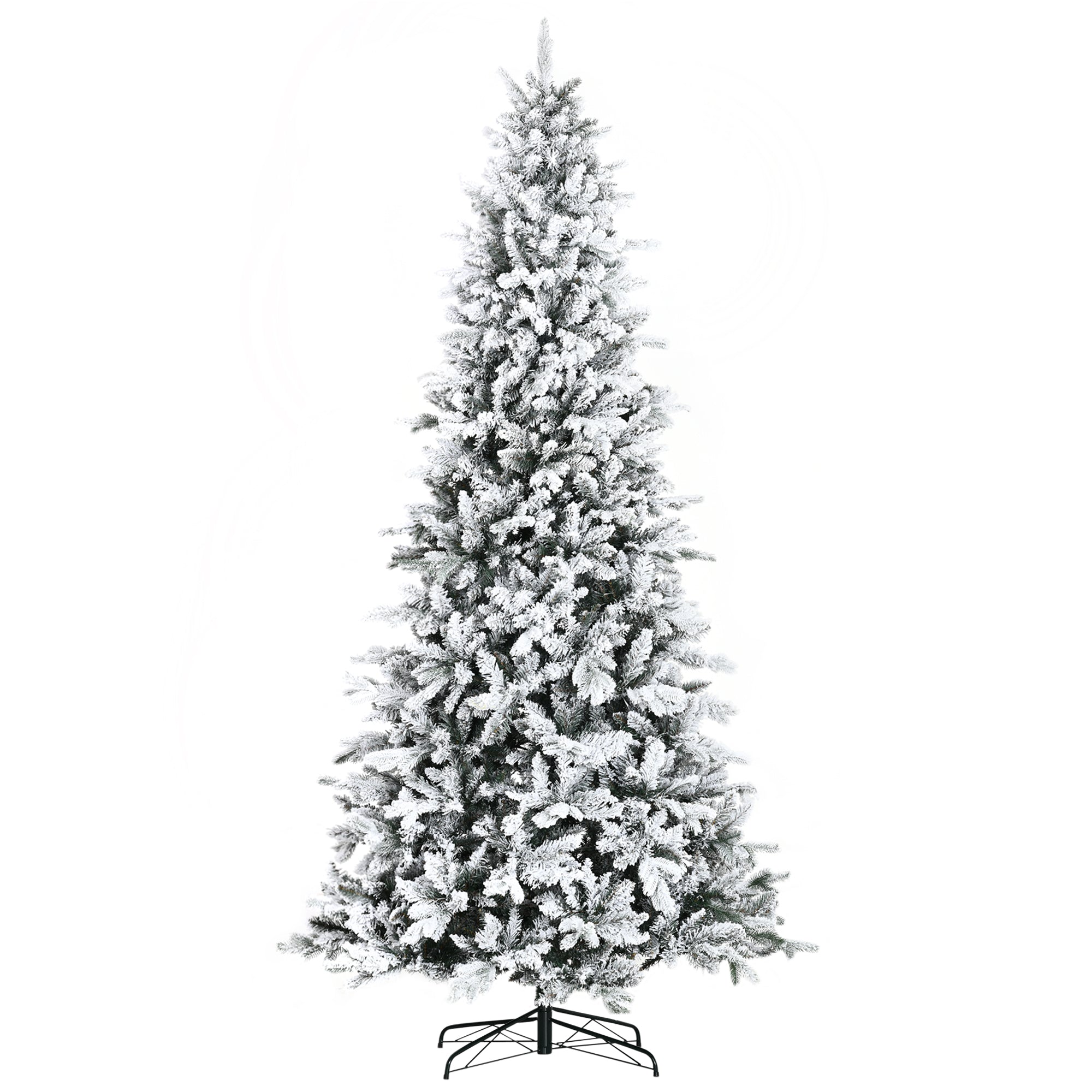 HOMCOM 9 Foot Pine Snow Flocked Artificial Christmas Tree