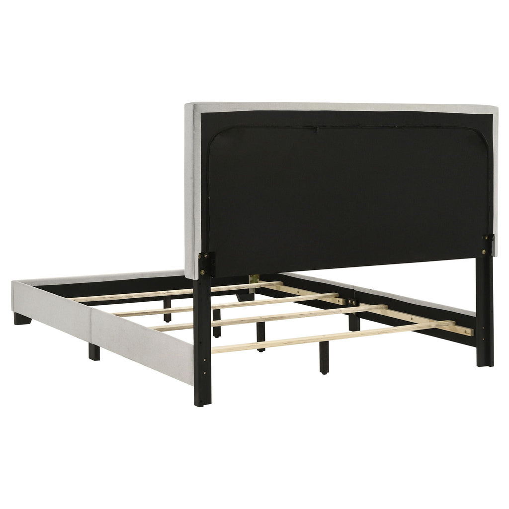 Dorian Fabric Upholstered Full Panel Bed Cream