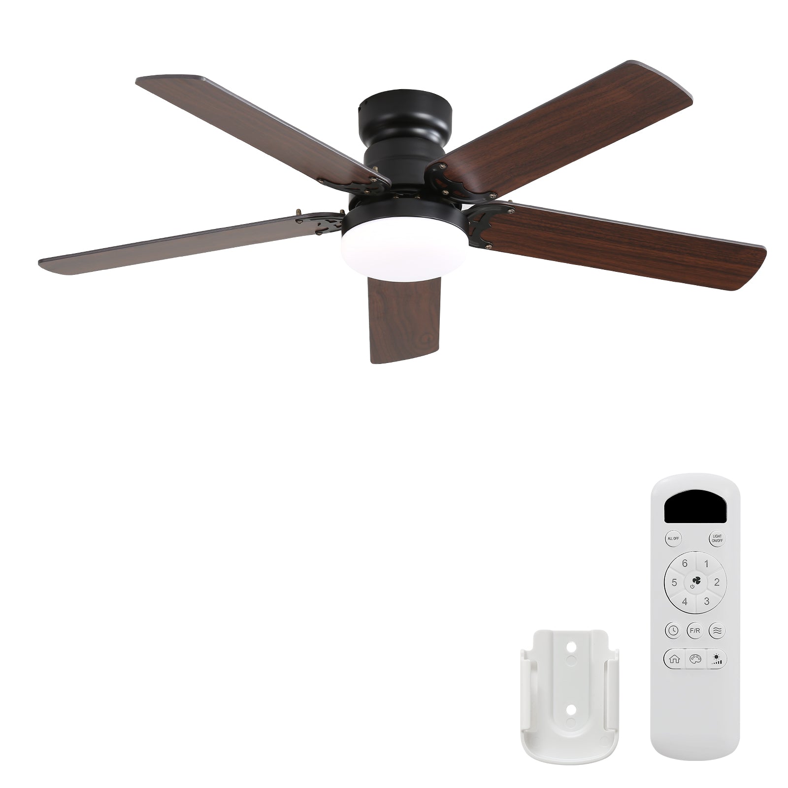 42 Inch Modern Ceiling Fan with LED Light and Remote Control