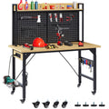 48" Adjustable Workbench with Pegboard
