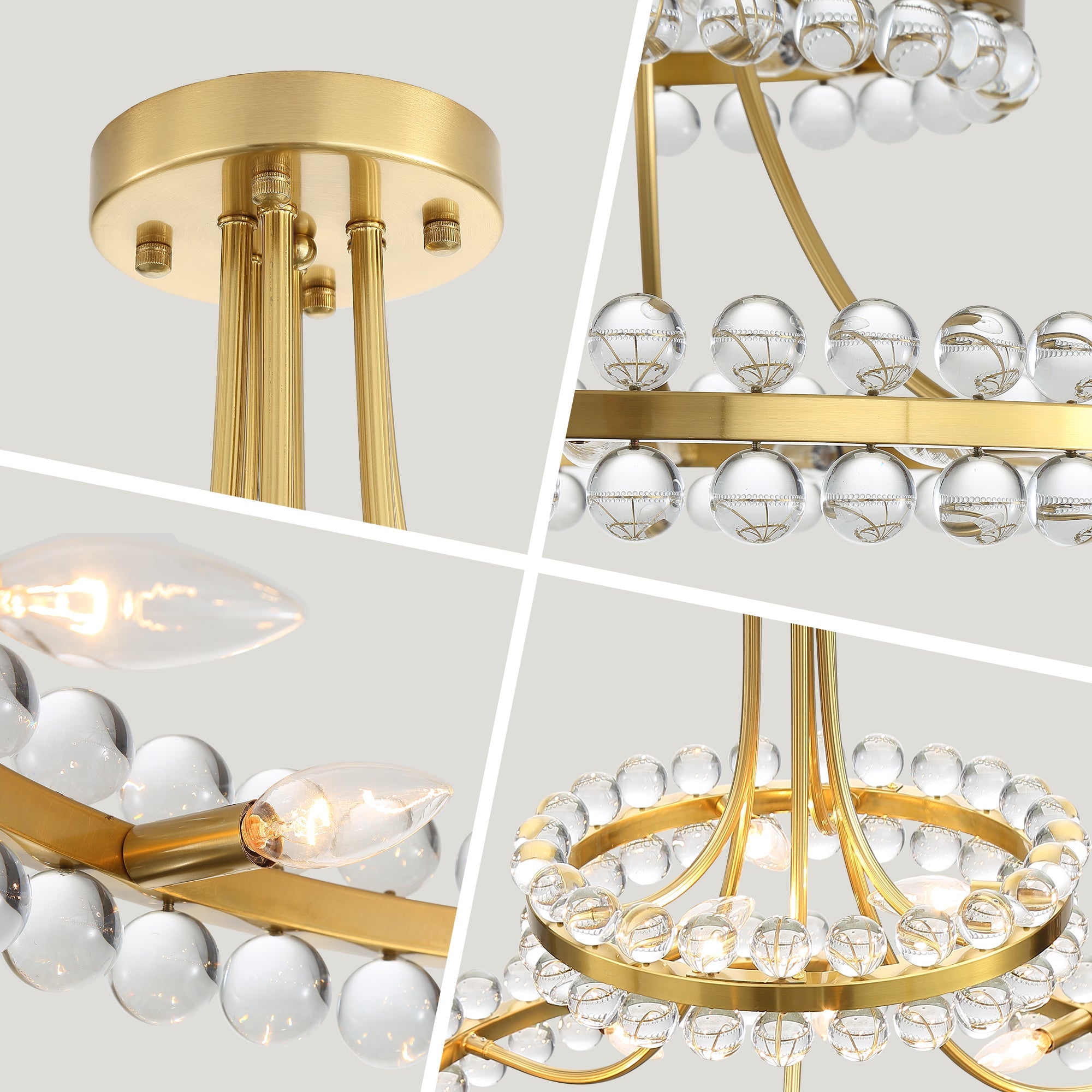 27-Inch Luxury Crystal Ball Chandelier