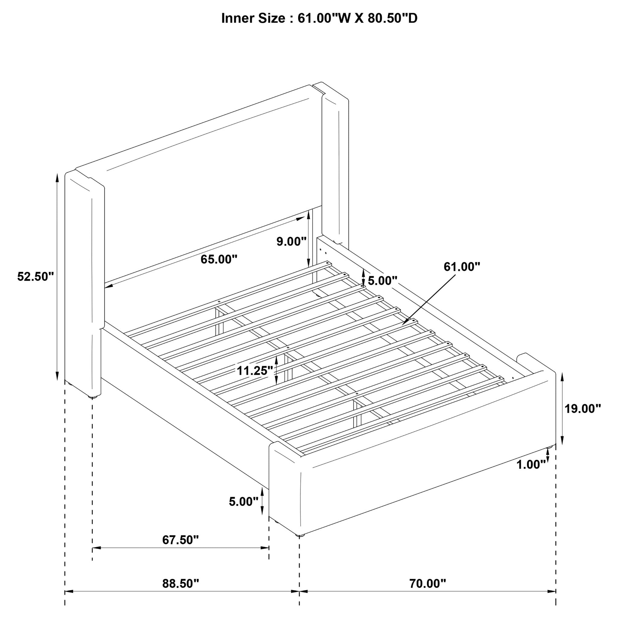 Froberg - Platform Bed With Wingback Headboard