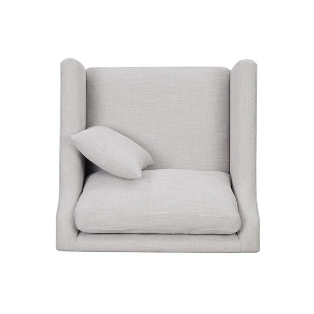 Chair With High Track Arms - Beige