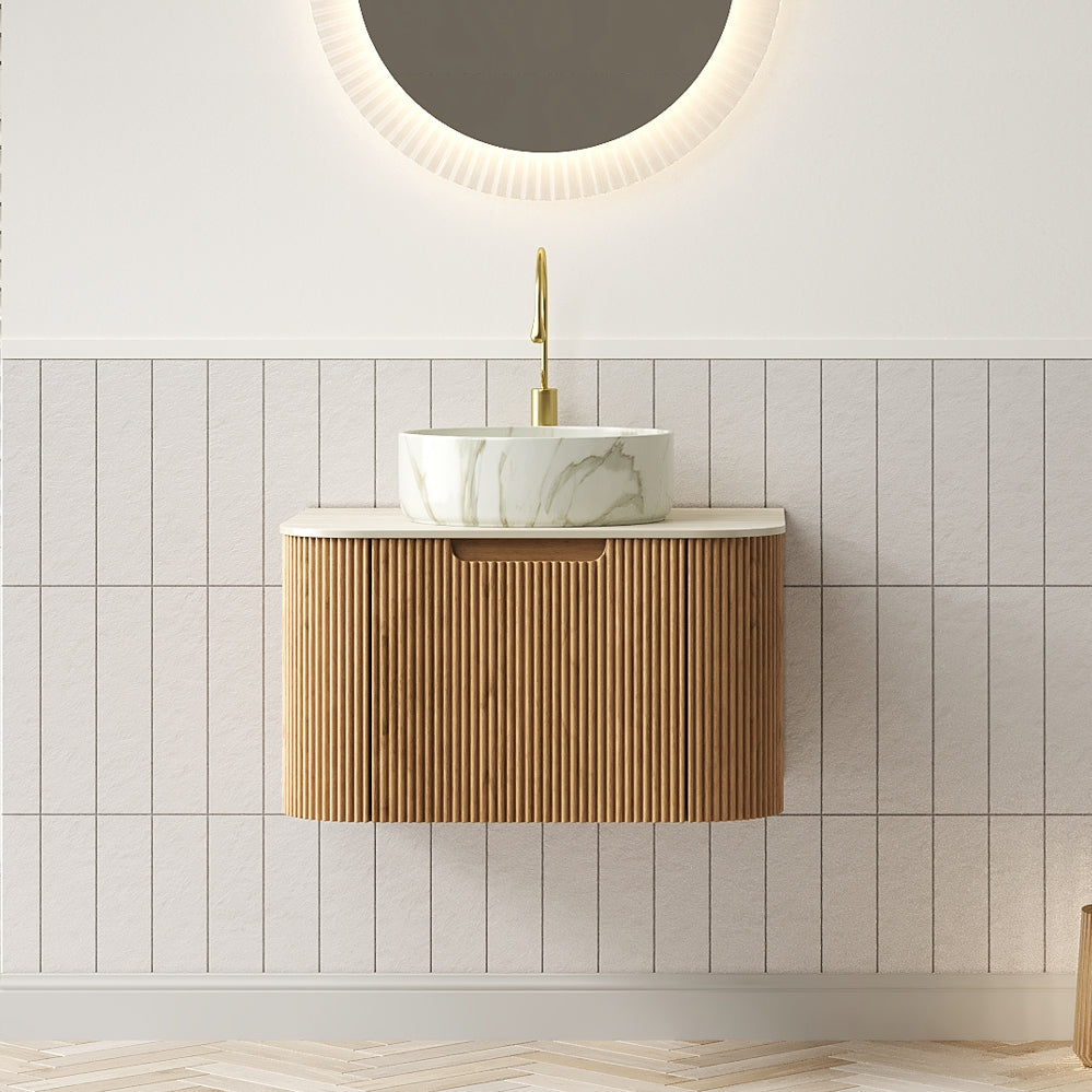 DINA 24" Bathroom Vanity With Ceramic Sink and Floating Cabinet