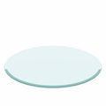 30" Round Tempered Glass Table Top Clear Glass 2 / 5" Thick Beveled Polished Edge - Transparent
