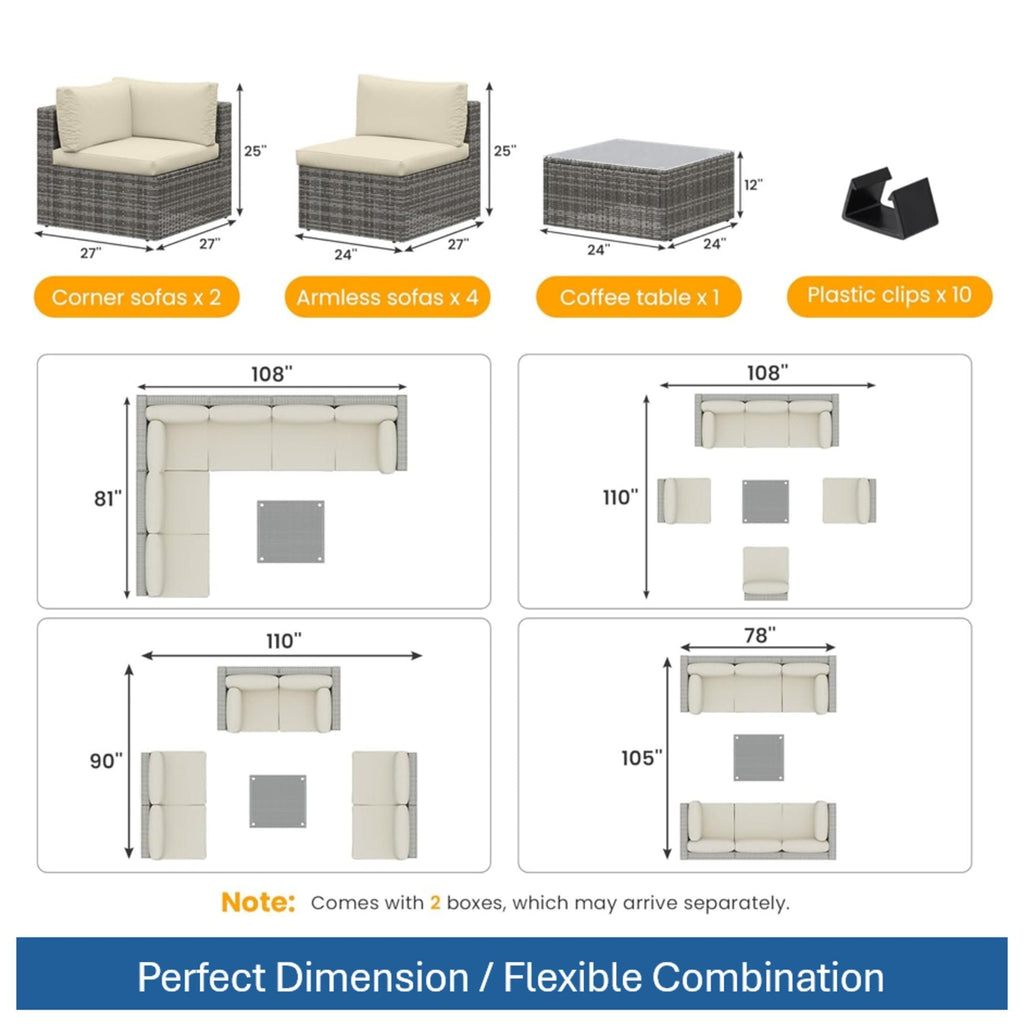 Modern Patio Set With Coffee Table
