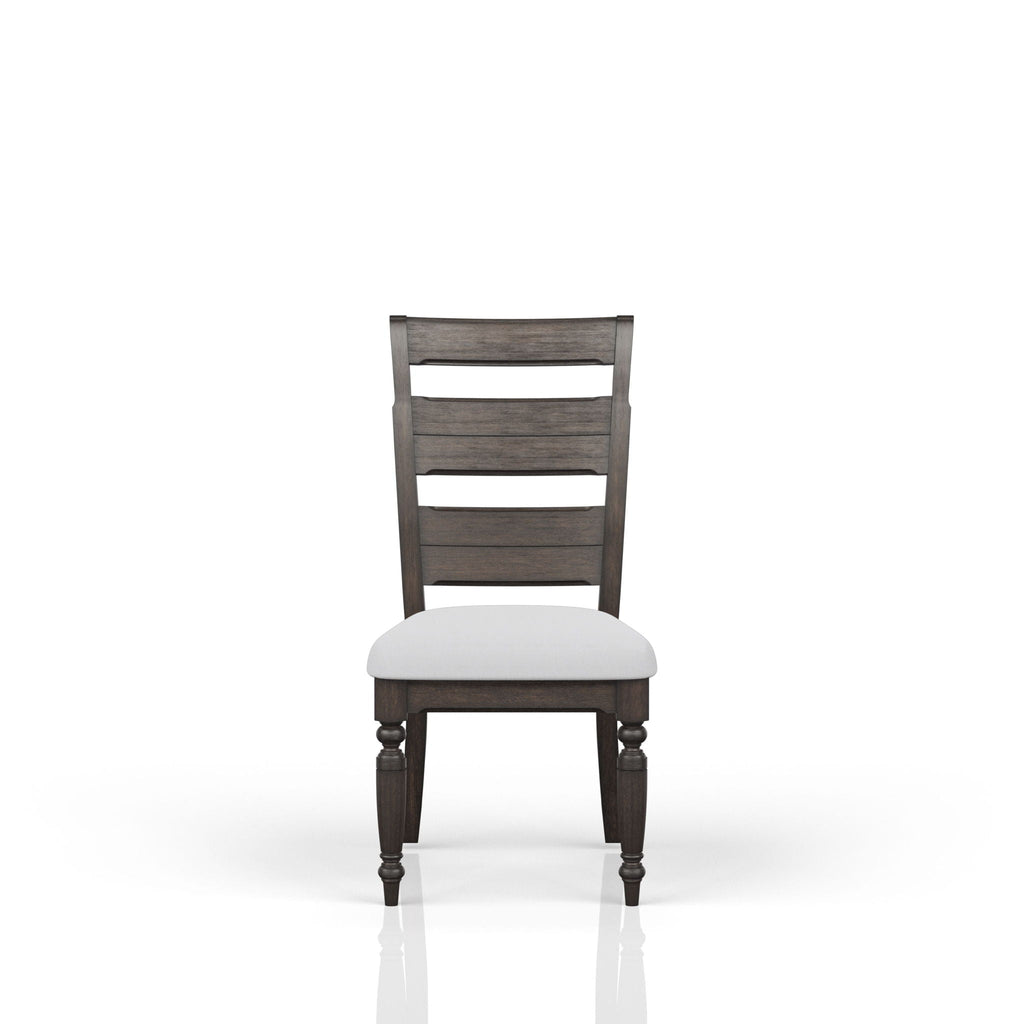 Upholstered Seat Ladderback Side Chair (Set of 2) - Coffee