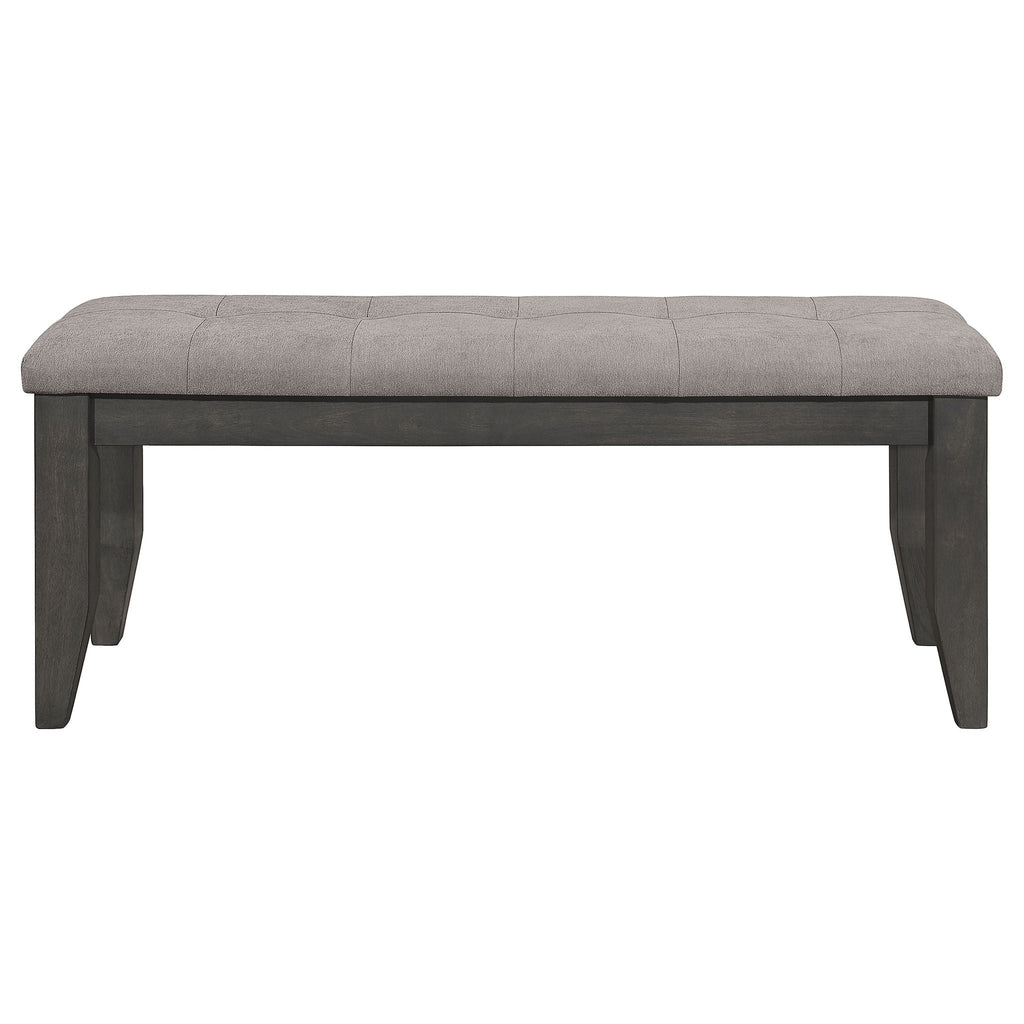 Erskin - Upholstered Dining Bench With Button Tufted Cushion - Dark Gray