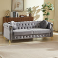82-Inch Velvet Chesterfield Sofa