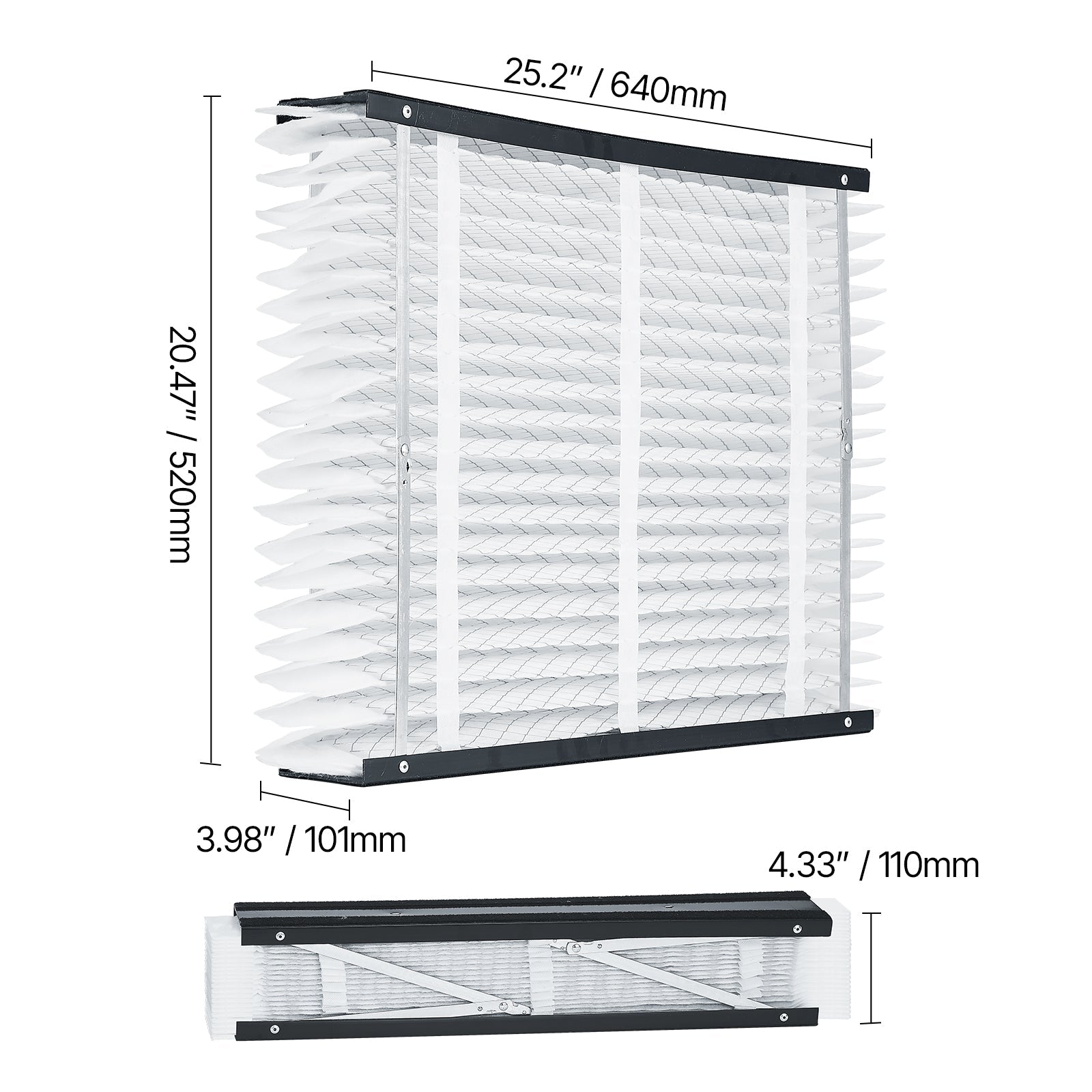 Air Filters MERV 13 Electrostatic Pleated HVAC Furnace Filter 4-Pack 20 x 25 x 4