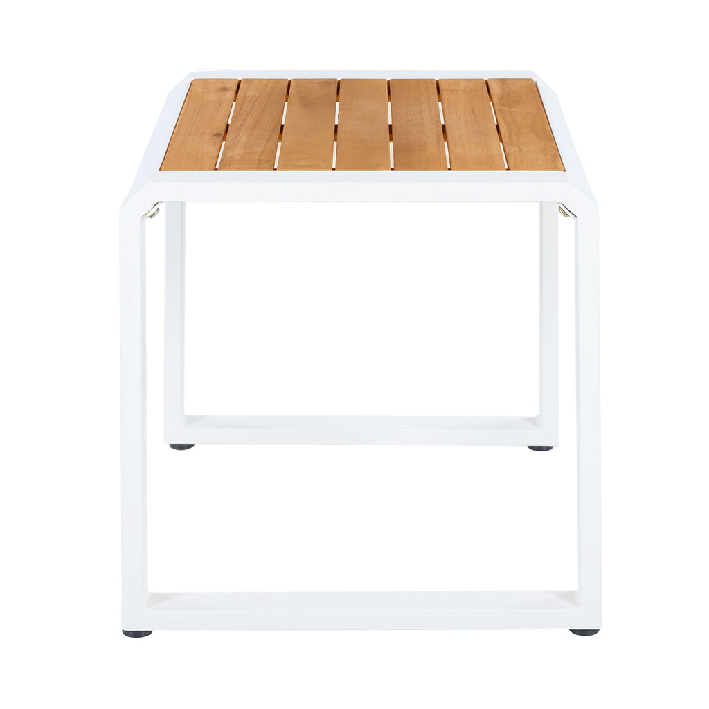 Outdoor Side Table with Teak Wood Top