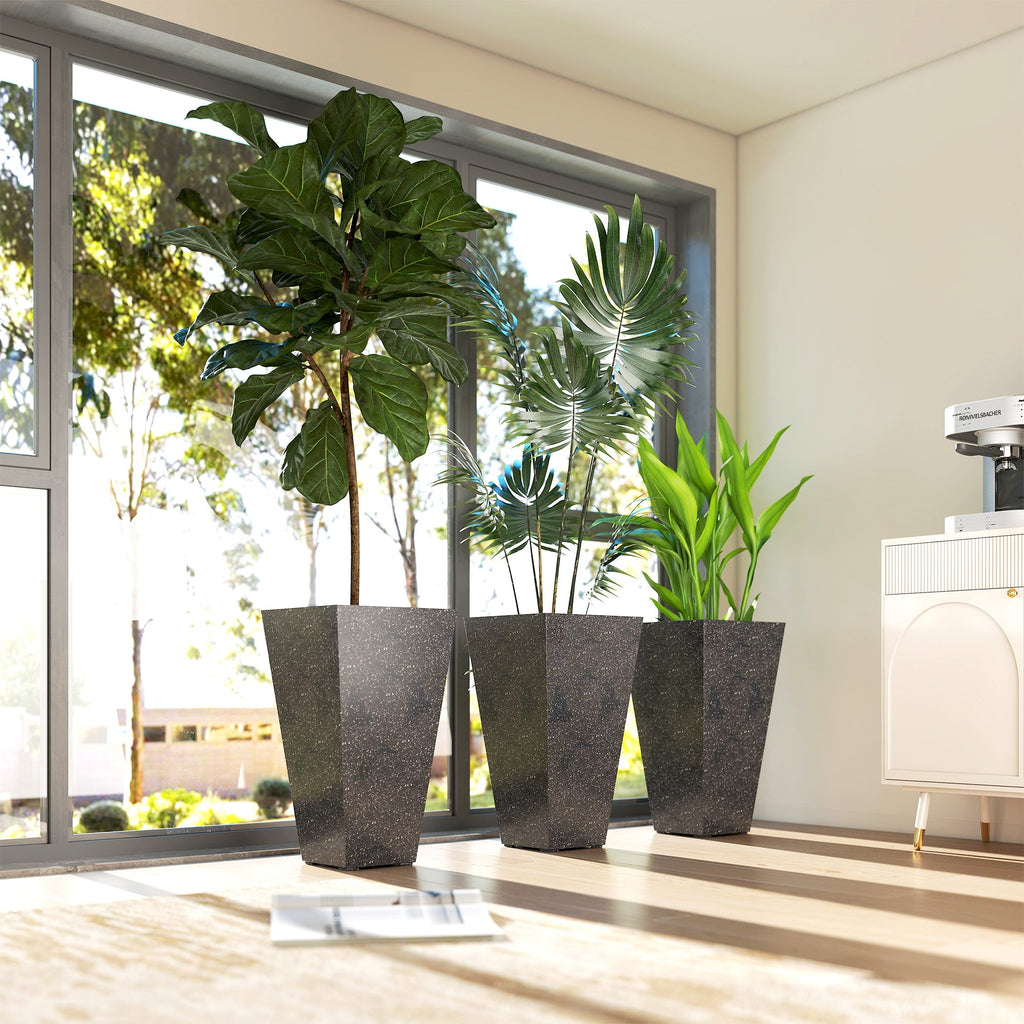 Outsunny 28" Tall Planters, Set of 3