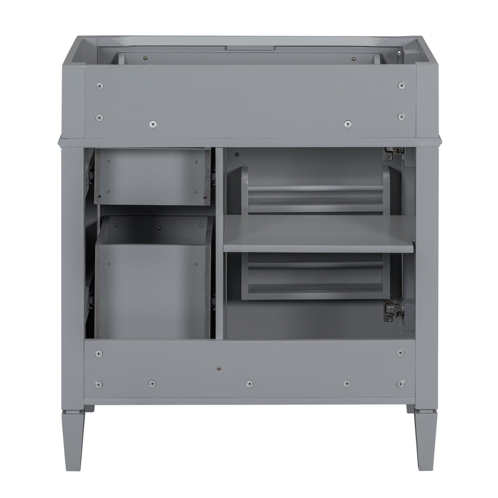 Bathroom Vanity With 2 Drawers And Tip-Out Drawer, Storage Cabinet